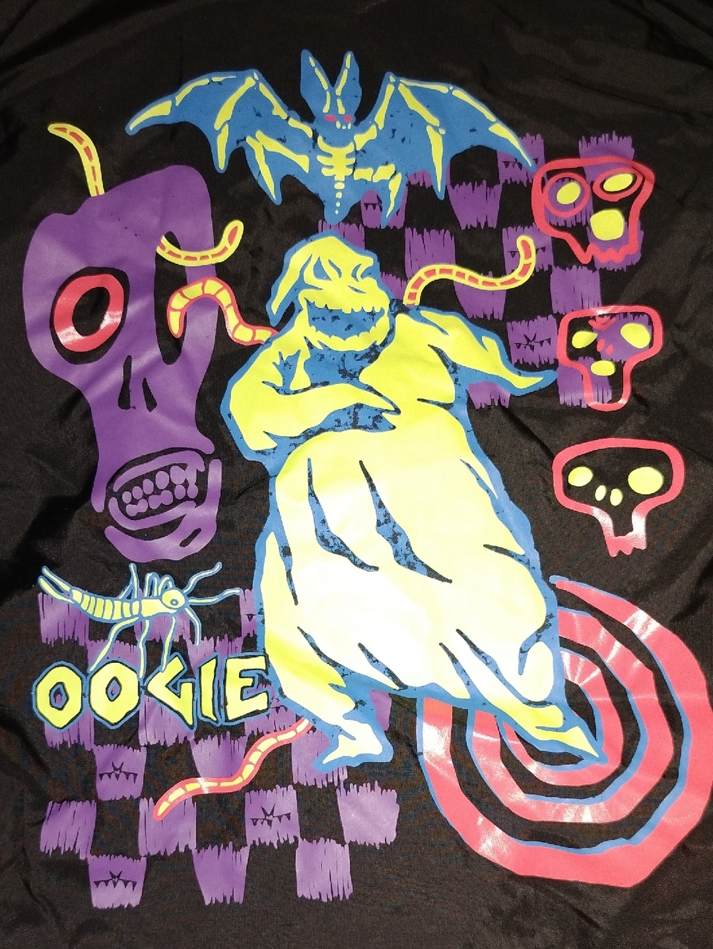Vans Nightmare Before Christmas Windbreaker Jacket Black Neon & Purple - Small - Picture 6 of 7